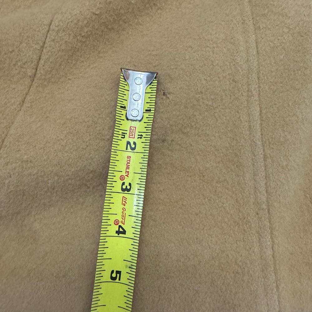 100% Wool Tan Double-Breasted Women's Coat Siz 6 - Picture 9 of 12